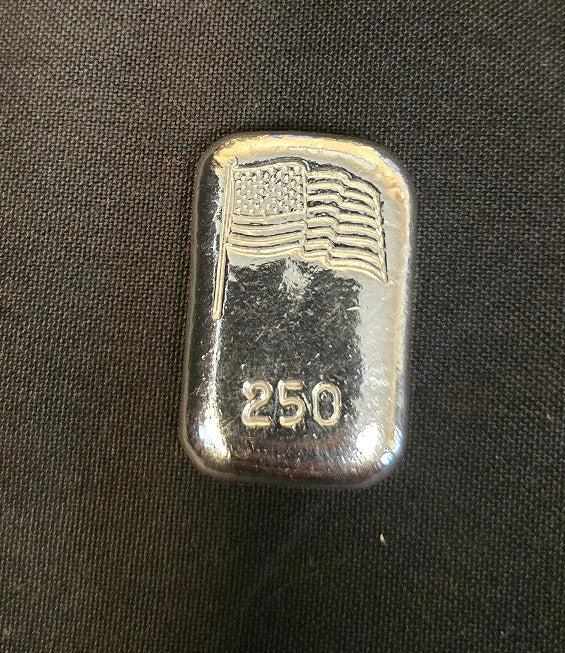 1oz America 250 Flag 999+ Fine Silver Bullion Bar Yeager's Poured Silver YPS