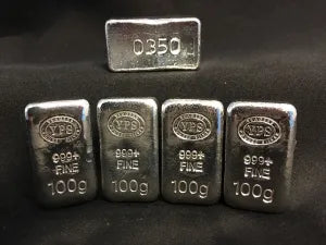 100g Hand Poured 999 Silver Bullion Bar by Yeagers Poured Silver YPS