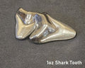 1oz 999 Fine Silver Bullion Bar  by YPS - Yeager's Poured Silver - Shark Tooth
