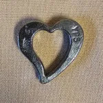 1/2 oz Black Open Heart 999+ Fine Silver Bullion Bar Yeager's Poured Silver - YPS