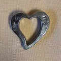 1/2 oz Black Open Heart 999+ Fine Silver Bullion Bar Yeager's Poured Silver - YPS