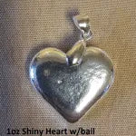 1oz  "Heart" With bail by YPS