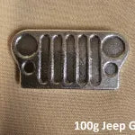 100 gram Jeep Grill 999+ Fine Silver Bullion Bar Yeager's Poured Silver - YPS