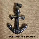 1/2 oz Black Anchor w/ Bail 999+ Fine Silver Bullion Bar by Yeager's - YPS