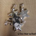 1/2 oz Star w/Bail 999+ Fine Silver Bullion Bar Yeager's Poured Silver - YPS