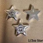 1/2 oz Star 999+ Fine Silver Bullion Bar by Yeager's Poured Silver - YPS
