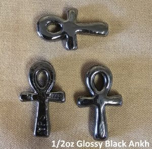 1/2 oz Black Ankh 999+ Fine Silver Bullion Bar Yeager's Poured Silver - YPS
