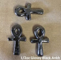 1/2 oz Black Ankh 999+ Fine Silver Bullion Bar Yeager's Poured Silver - YPS