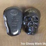 7oz YPS 3D 999 Silver Skull by YPS (Black)