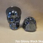 7oz YPS 3D 999 Silver Skull by YPS (Black)
