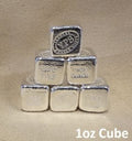 1 oz Hand Poured 999 Silver Bullion Bar "Cube" by YPS - Yeager's Poured Silver