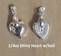 1/4 Troy Ounce "Heart w/bail" by YPS