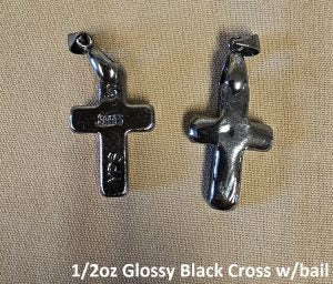 1/2 Troy Oz "Cross" w/Bail by YPS (Black)
