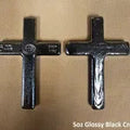 5 oz Black Cross 999+ Fine Silver Bullion Bar Yeager's Poured Silver - YPS