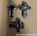 1/2 oz Black Cross 999+ Fine Silver Bullion Bar Yeager's Poured Silver - YPS