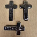 1 oz Black Cross 999+ Fine Silver Bullion Bar Yeager's Poured Silver - YPS