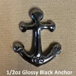 1/2 oz Black Anchor 999+ Fine Silver Bullion Bar Yeager's Poured Silver - YPS