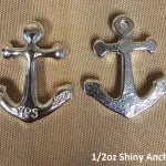 1/2 Troy Oz Hand Poured 999 Silver Bullion "Anchor"