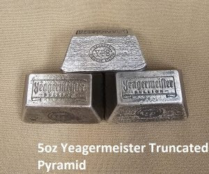 5 oz Yeagermeister 999+ Fine Silver Bullion bar Yeager's Poured Silver - YPS