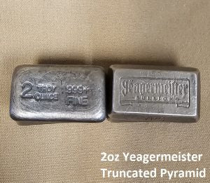 2oz 999+ Fine Silver - Yeagermeister Bullion bar by Yeager's Poured Silver - YPS