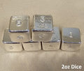 2 oz Dice 999+ Fine Silver Bullion Bar Yeager's Poured Silver YPS (1 x 2oz Die)