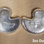 3oz YPS "Ducky" 999+ fine silver bullion bar