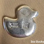 3oz YPS "Ducky" 999+ fine silver bullion bar