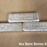 4 oz Bare Bones KitKat Bullion Bar 999+ Fine Silver by Yeager's - YPS