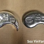 5oz Yin/Yang Set 999+ Fine Silver Bullion Bar Yeager's - YPS (2x2.5oz Bars)