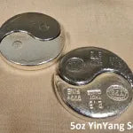 5oz Yin/Yang Set 999+ Fine Silver Bullion Bar Yeager's - YPS (2x2.5oz Bars)