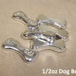 1/2 oz Dog Bone 999+ Fine Silver Bullion Bar Yeager's Poured Silver - YPS