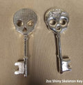 2 oz YPS "Skeleton Key" 999+ fine silver bullion bar by Yeagers Poured Silver