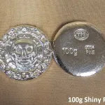 100g Plata Muerta 999+ Fine Silver Bullion Bar Yeager's Poured Silver - YPS