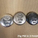 25g Antiqued Plata Muerta 999+ Fine Silver Bullion Round Yeager's - YPS
