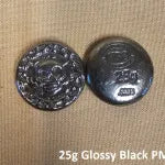 25 gram Black Plata Muerta 999+ Fine Silver Bullion Bar Yeager's - YPS