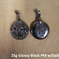25g Black Plata Muerta w/Bail 999+ Fine Silver Bullion Bar Yeager's - YPS