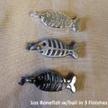 1 oz Black Bonefish w/bail 999+ Fine Silver Bullion Bar Yeager's - YPS