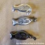 1 oz Black Bonefish w/bail 999+ Fine Silver Bullion Bar Yeager's - YPS