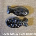 1/2 oz Bonefish Black 999+ Fine Silver Bullion Bar Yeager's Poured Silver YPS