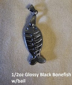 1/2 Troy Oz Hand Poured 999 Silver Bullion "Bonefish" w/ Bail by YPS