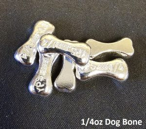 1/4 Troy Ounce Hand Poured 999 Silver Bullion "Dog Bone" by YPS Yeager's