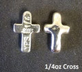 1/4 oz Cross 999+ Fine Silver Bullion Bar Yeager's Poured Silver - YPS