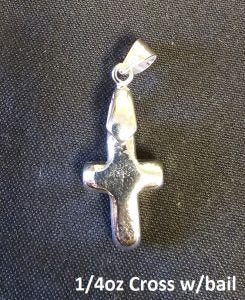 1/4 Troy Ounce "Cross" with Bail by YPS