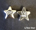 1/4 Troy Ounce Hand Poured 999 Silver Bullion "Star" by YPS Yeager's