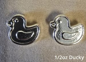 1/2 oz Hand Poured 999 Silver Bullion Bar "Ducky" by YPS