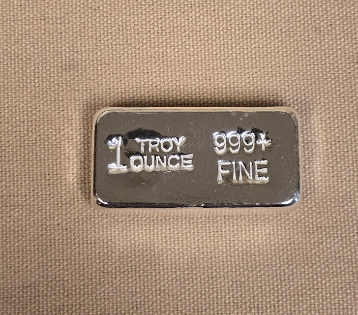1 oz 2026 YPS Year Bar 999+ Fine Silver Bullion by Yeager's Poured Silver