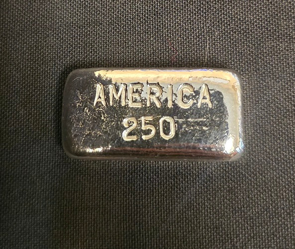 1oz America 250 Bar 999+ Fine Silver Bullion Yeager's Poured Silver - YPS