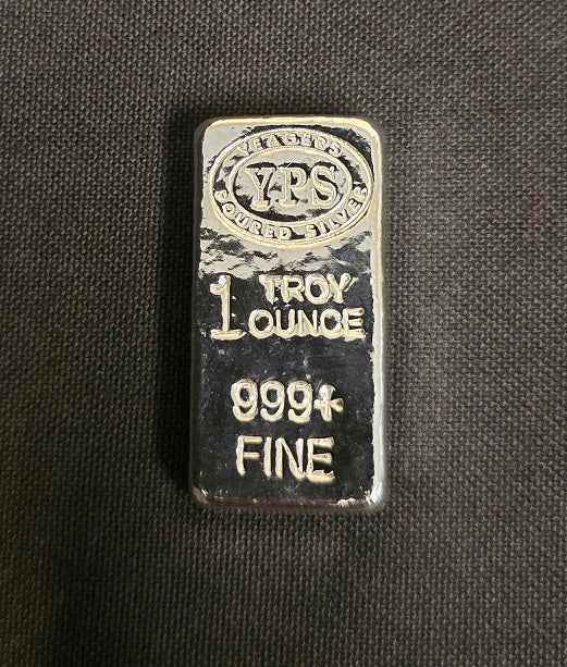 1oz America 250 Bar 999+ Fine Silver Bullion Yeager's Poured Silver - YPS