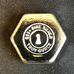 1 oz Peace Hexagon 999+ Fine Silver Bullion Bar Yeager's Poured Silver YPS