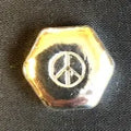 1 oz Peace Hexagon 999+ Fine Silver Bullion Bar Yeager's Poured Silver YPS